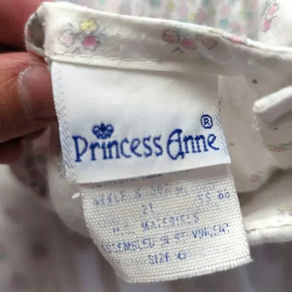 Vintage Princess Anne Dress Girls Size 6 Floral Smocked - Picture 6 of 8